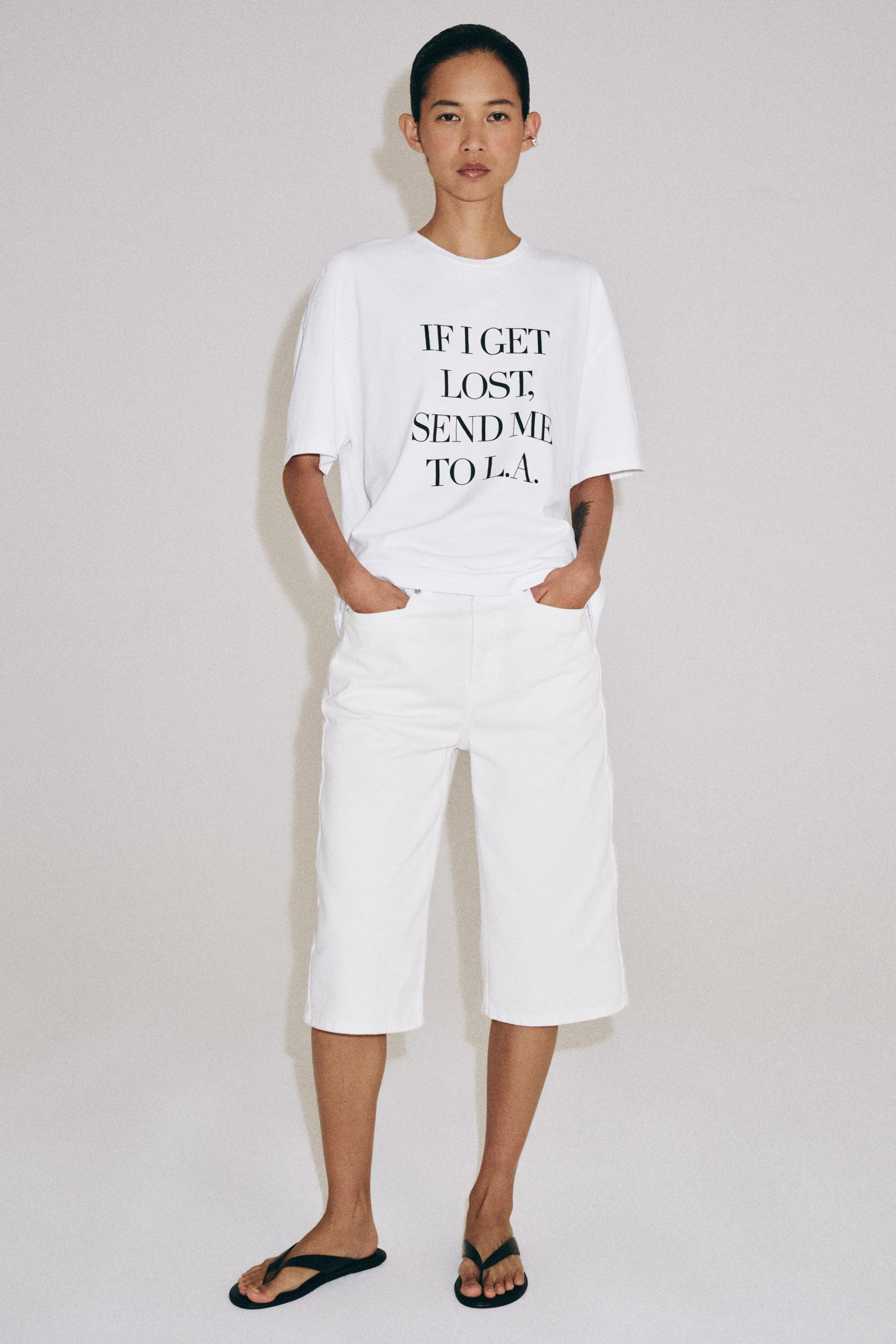 SHORT SLEEVE TEXT T-SHIRT | Zara US