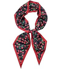 Mesovor Cherry Head Scarf Hair Neck Scarves for Women, Fashion Purse Bag Scarfs | Long Thin Satin... | Amazon (US)