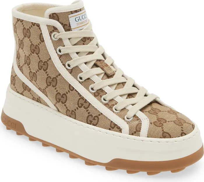 GG Canvas Platform High Top Sneaker (Women) | Nordstrom