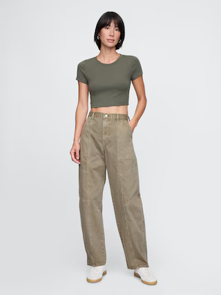 High Rise Barrel Jeans | Gap (US)