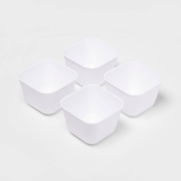 Small 4pk Storage Trays White - Room Essentials™ | Target