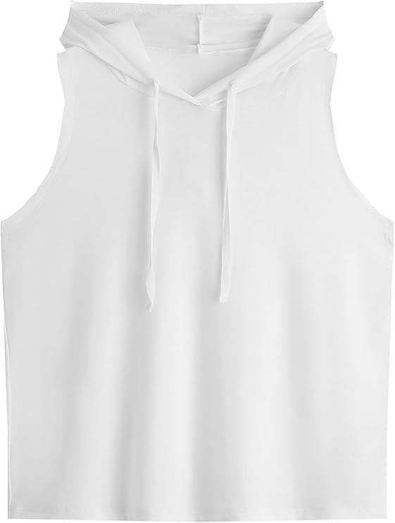 SweatyRocks Women's Workout Tank Tops Sleeveless Running Athletic Hoodie Sports Gym Exercise Tops... | Amazon (US)