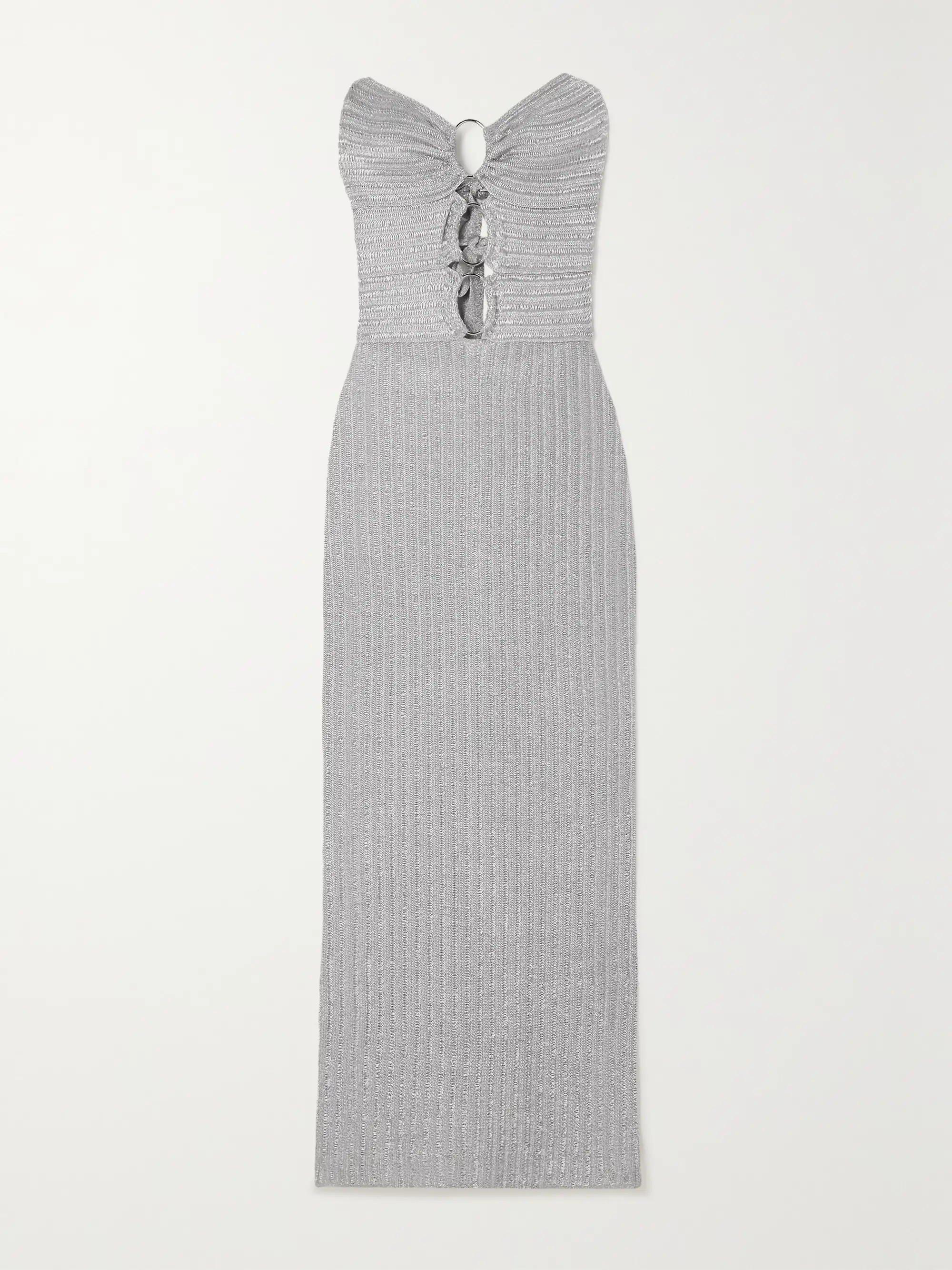 Strapless cutout embellished metallic cotton-blend gown | NET-A-PORTER (US)