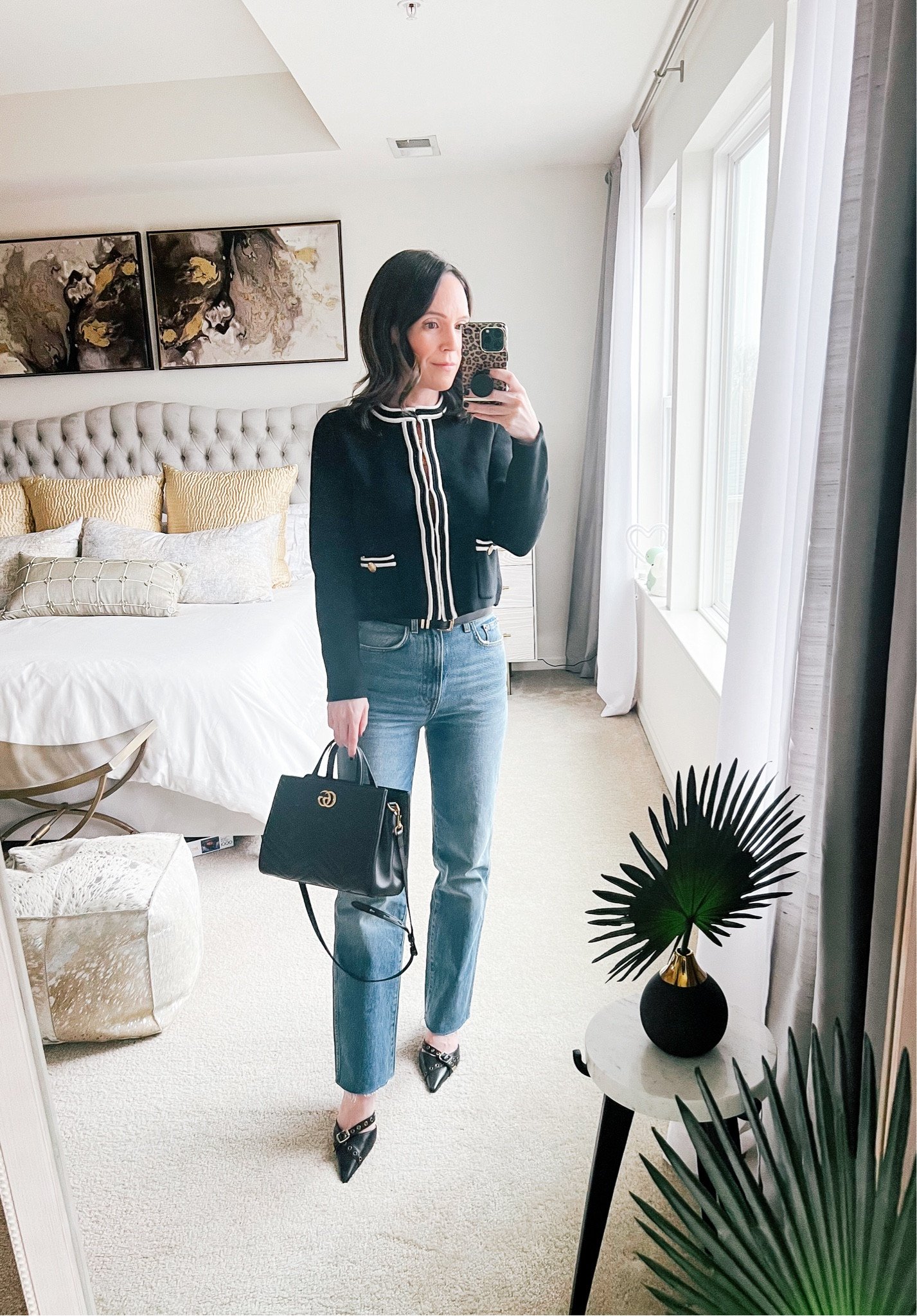 Straight leg jeans with a lady jacket 

#LTKSeasonal #LTKover40