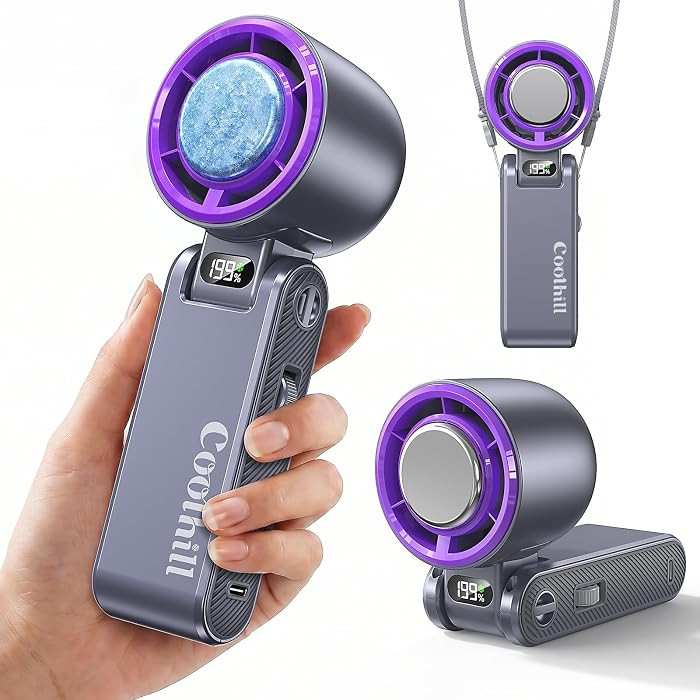 Pro Handheld Portable fan with Turbo Cooling - Hand Held Fan Rechargeable,1-199 Speed, 12H Batter... | Amazon (US)