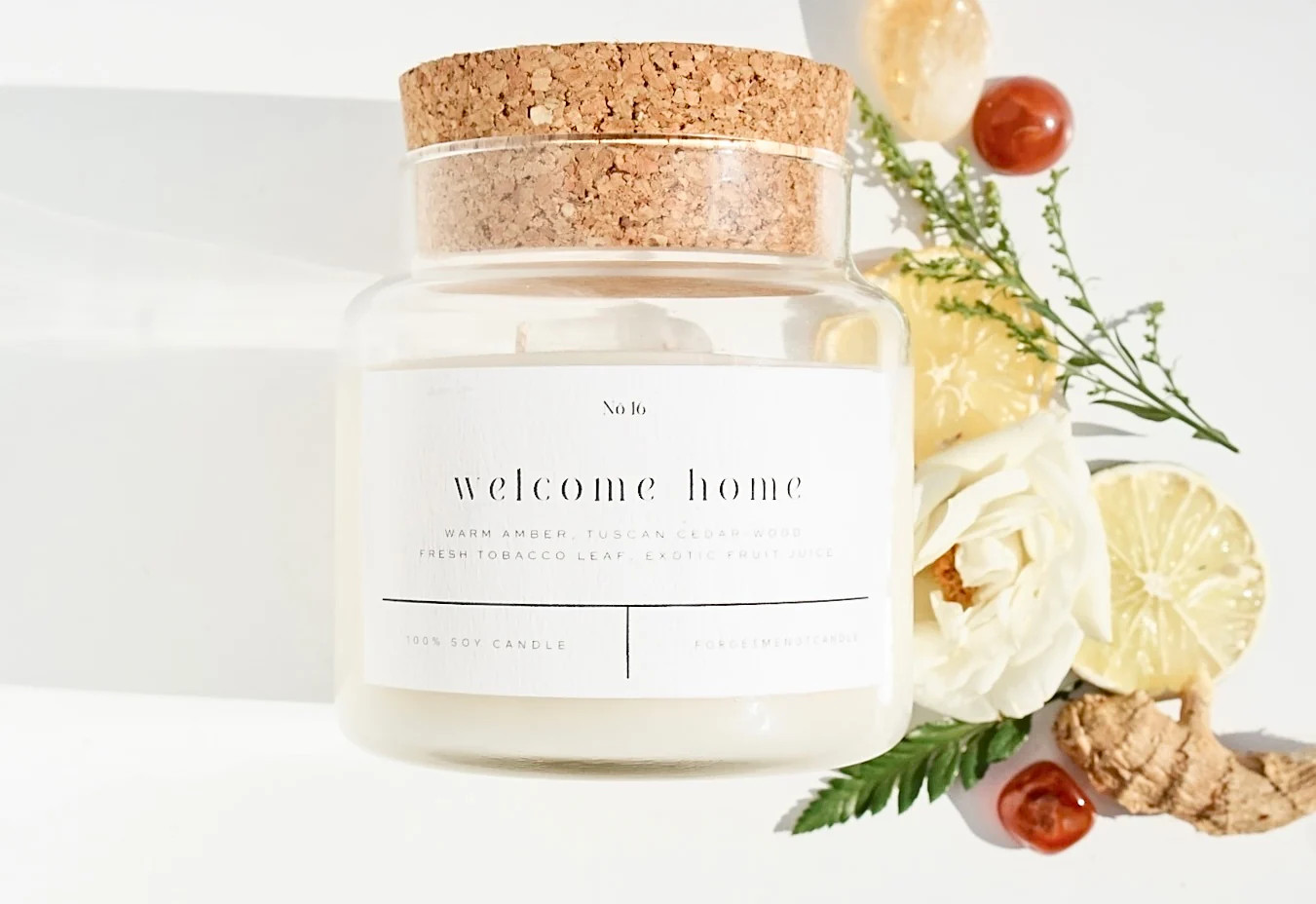 100% Soy Candles Handpoured | 22 oz Standard Glass Candle | Forget Me Not Candle