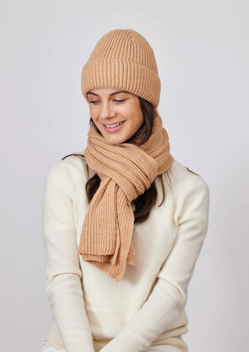 Match Rib Beanie- Camel | Hat Attack