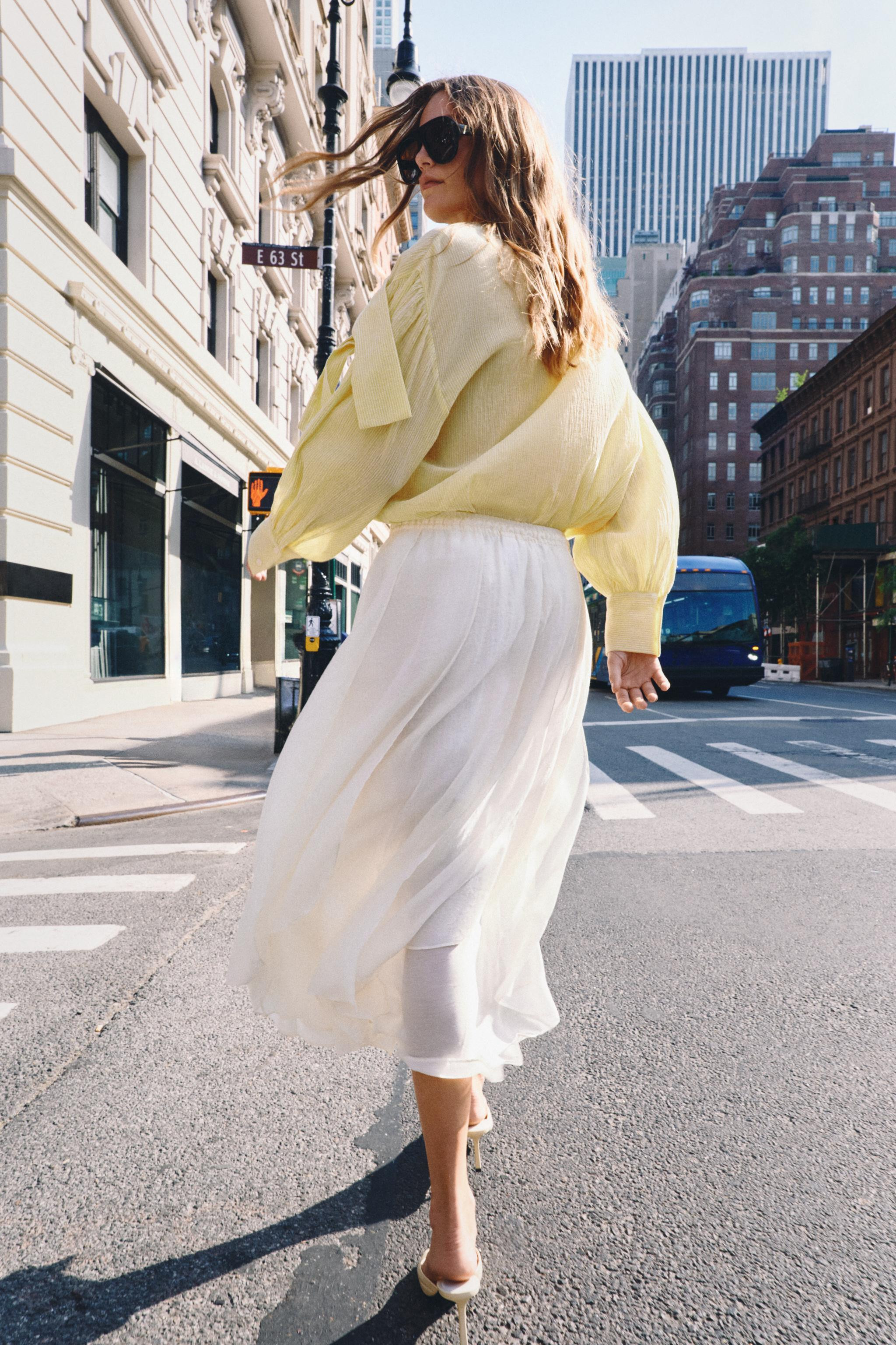 ZW COLLECTION FLOWING MIDI SKIRT | Zara UK