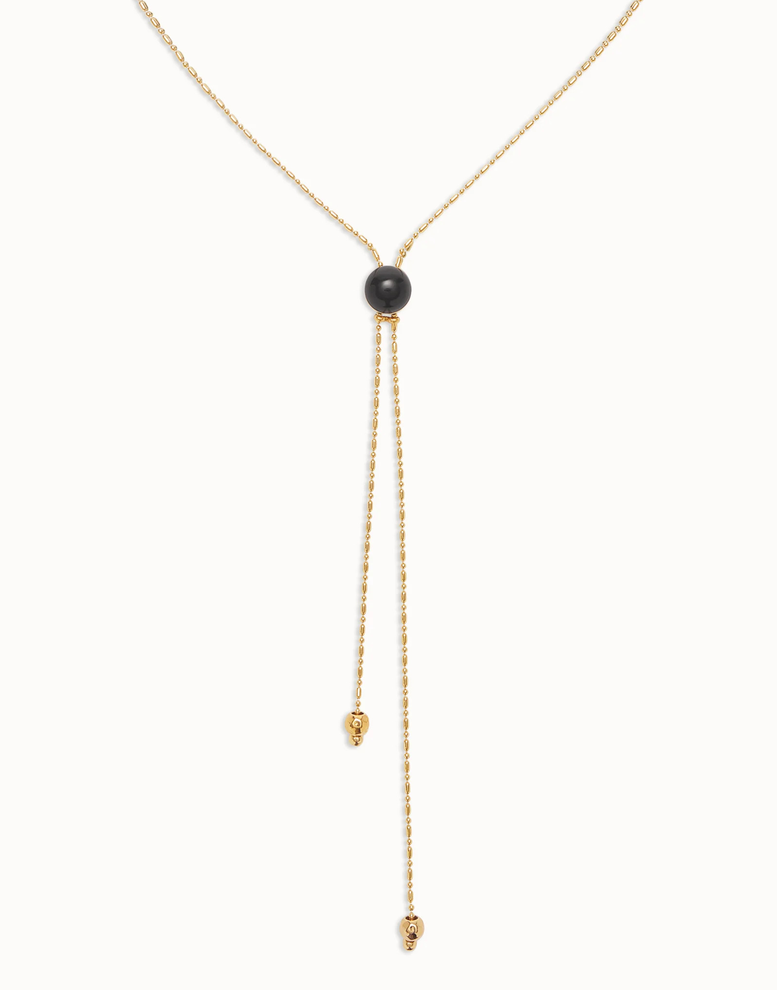 Long pendant  necklace with central black murano glass | UNOde50