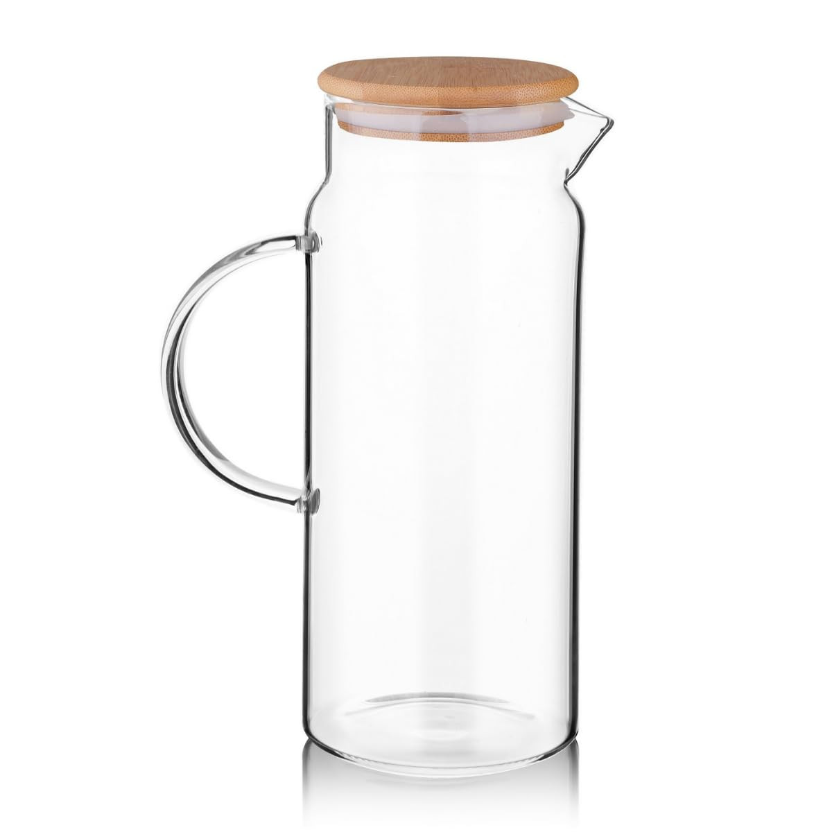Jarra de Vidro Borossilicato Com Alça e Tampa Hermética de Bambu Removível em Silicone Capacid... | Amazon (BR)