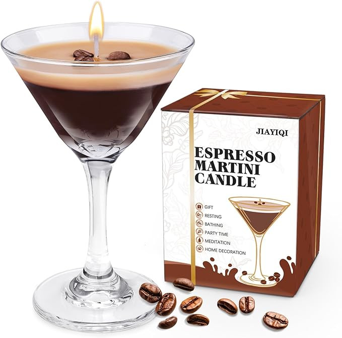 Espresso Martini Candle Gifts for Women Men, Coffee Scented Unique Gift for Espresso Lovers, Soy ... | Amazon (US)