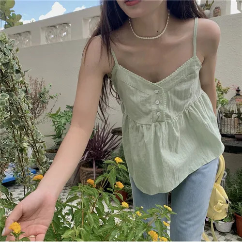 monroll - Half Button Camisole Top | YesStyle | YesStyle Global