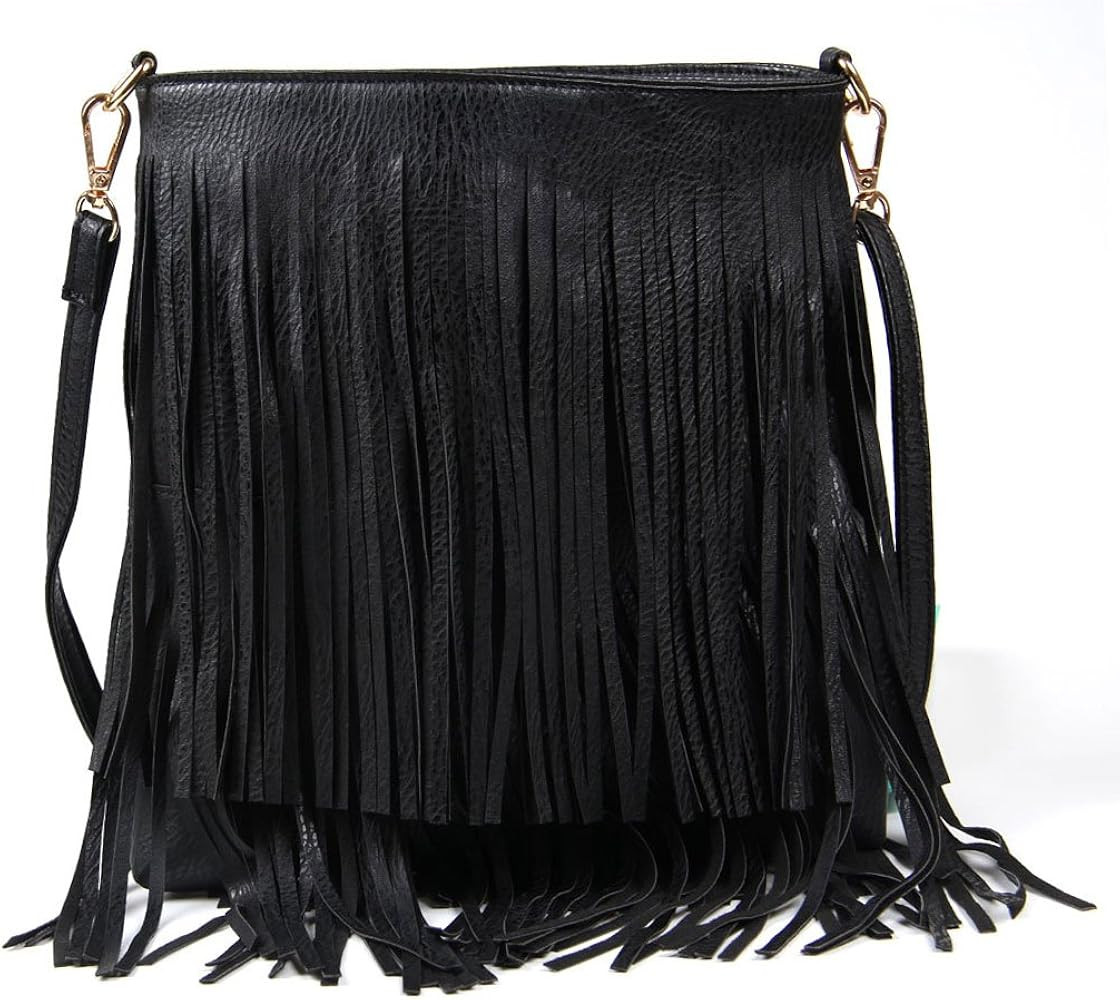 Lanpet Women Fringe Tassel Cross Body Bag Leisure Shoulder Bag | Amazon (US)
