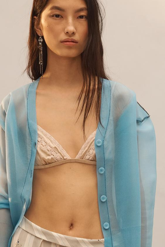 LIMITED EDITION SILK LACE BRA | Zara UK