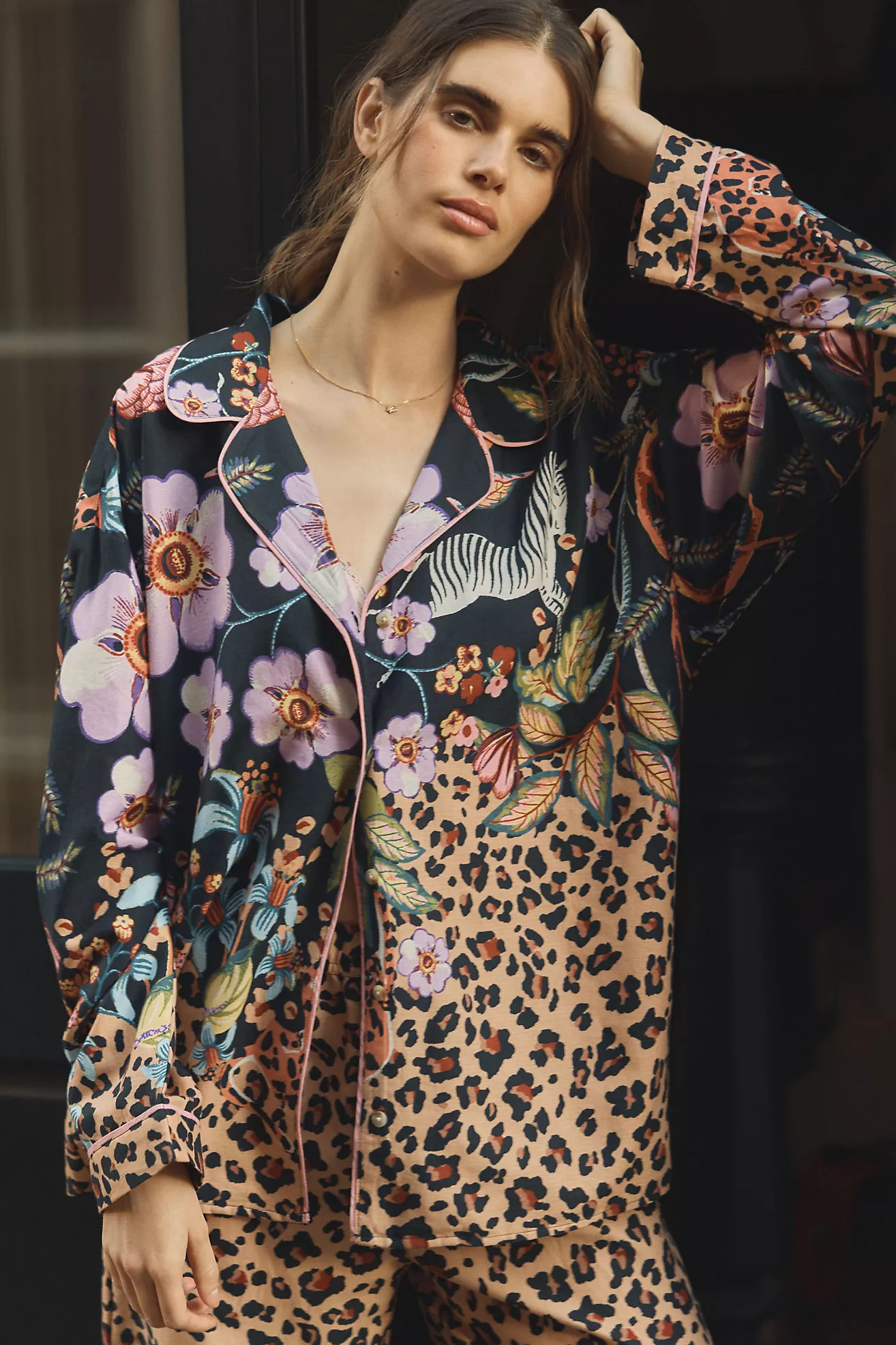 LyreBird Cloud Flannel Pajama Top | Anthropologie (US)