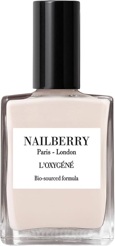 Nailberry L'Oxyg\u00e9n\u00e9 Oxygenated Nail Lacquer | Almond | Off-White Light Beige Opaque Nai... | Amazon (US)
