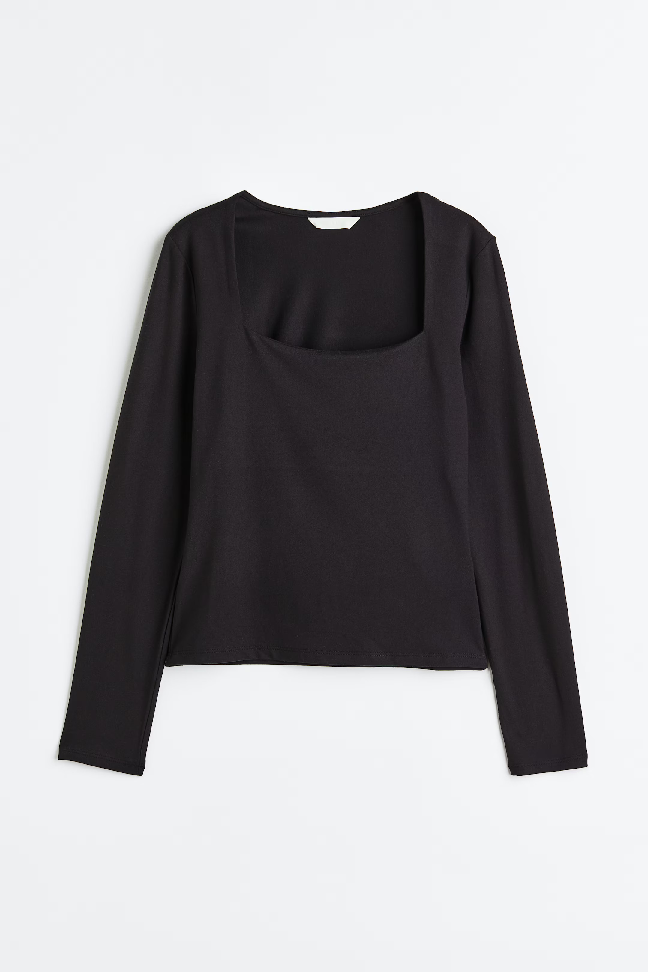 Long-sleeved jersey top - Black - Ladies | H&M GB | H&M (UK, MY, IN, SG, PH, TW, HK)