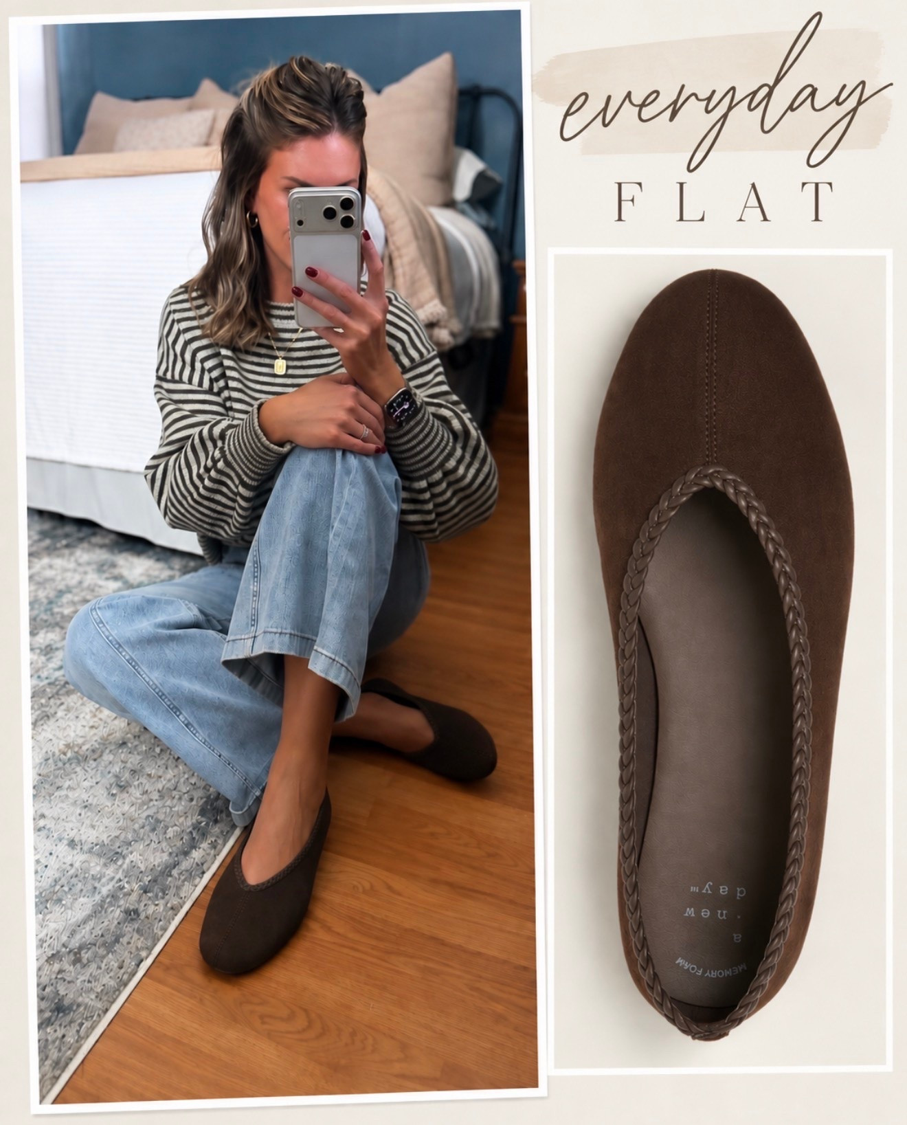 Closet basics for Fall. A great sweater, comfy jeans and everyday flat. 
Sweater/ small
Jeans/ 6
Flats tts

#LTKOver40 #LTKSeasonal