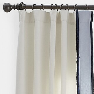 Set of 2 Bellport Fringed Drapery Panels - Flax, 50"W x 84"L - Ballard Designs | Ballard Designs, Inc.