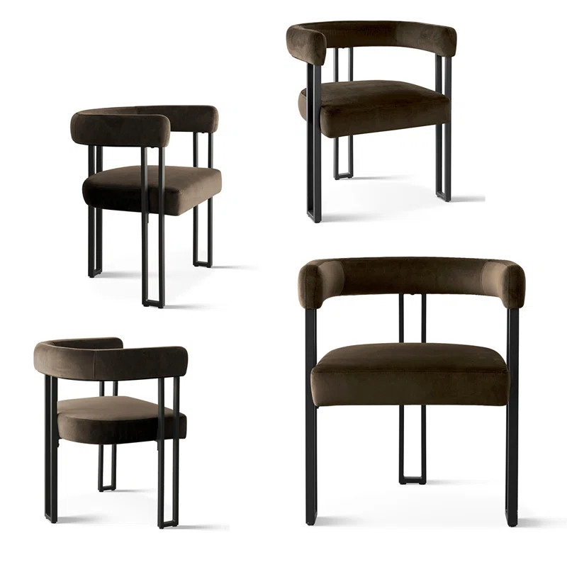 Beore Velvet Upholstered Armchair (Set of 4) | Wayfair North America