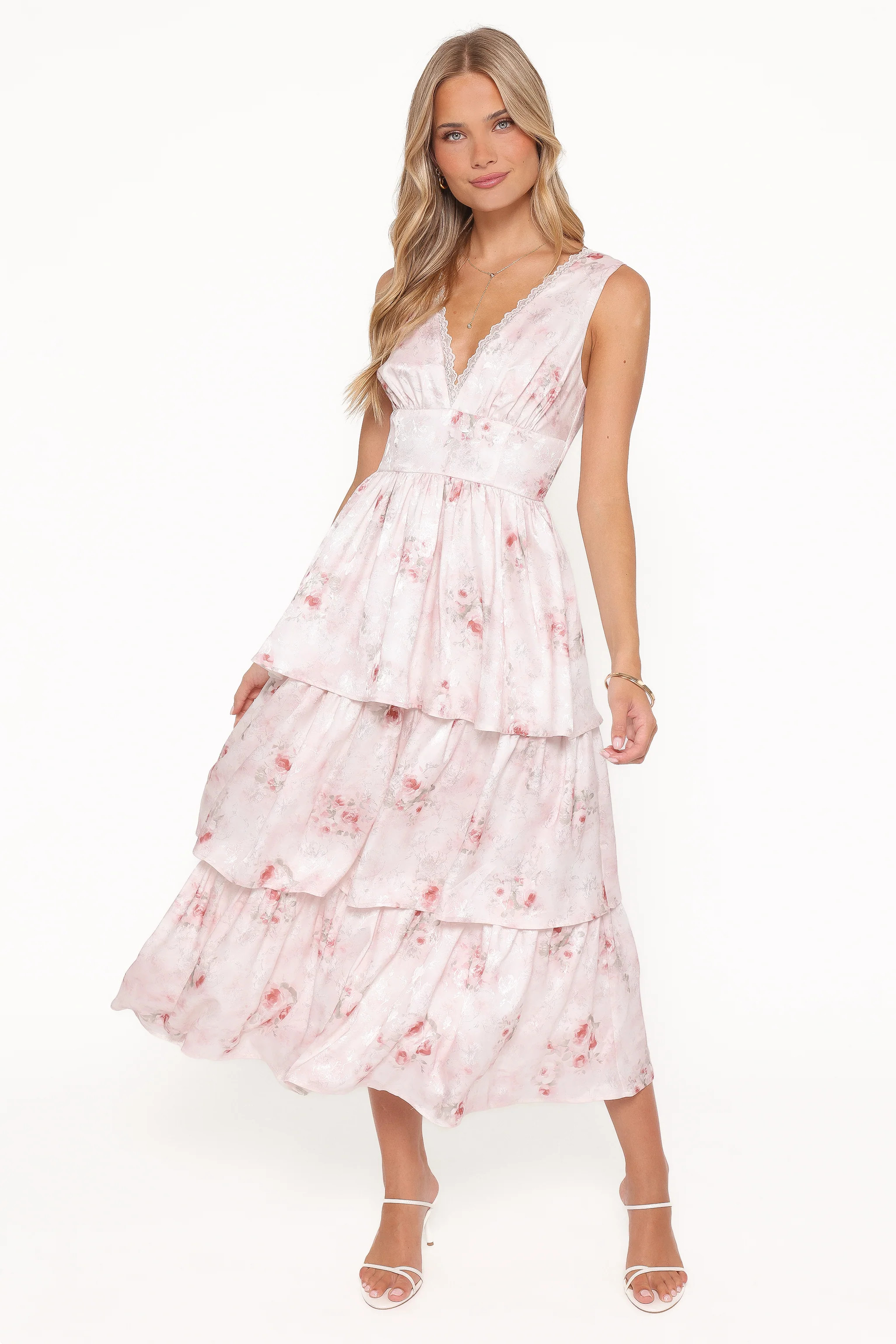 Natarsha Maxi Dress - White Pink Floral | Petal & Pup (US)