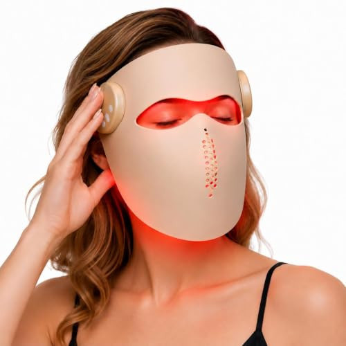 Red Light Therapy Face Mask, Wireless LED, Red Blue Near-Infrared, LX400 | Amazon (US)