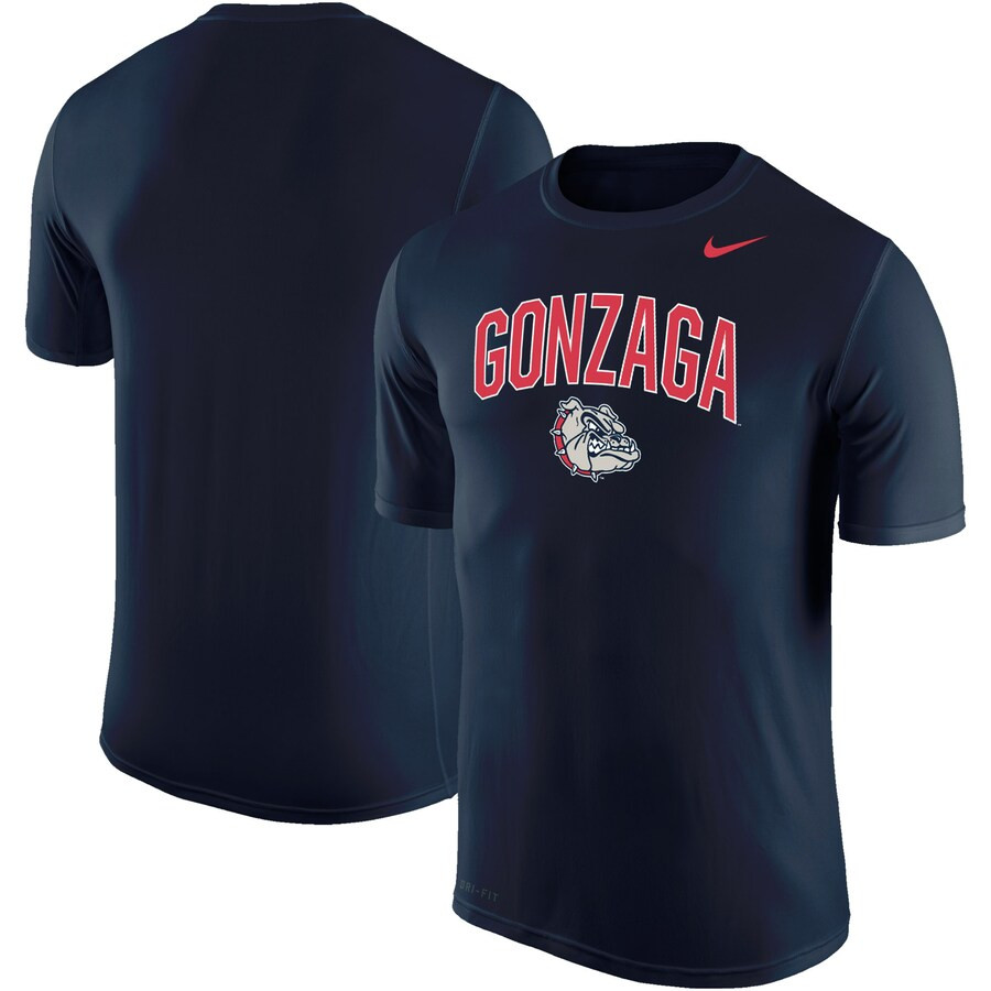 Gonzaga Bulldogs Nike Arch Over Logo Performance T-Shirt - Navy | Fanatics