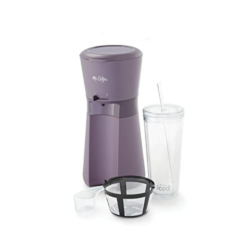 Mr. Coffee Iced Coffee Maker, Single Serve Machine with 22-Ounce Tumbler and Reusable Coffee Filter, Lavender | Amazon (US)