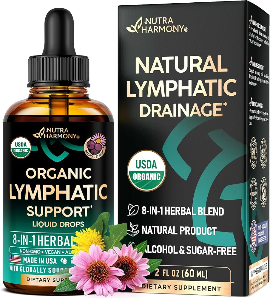 USDA Organic Lymphatic Drainage Supplement - Echinacea | Elderberry | Dandelion | Rosehip | Cleav... | Amazon (US)
