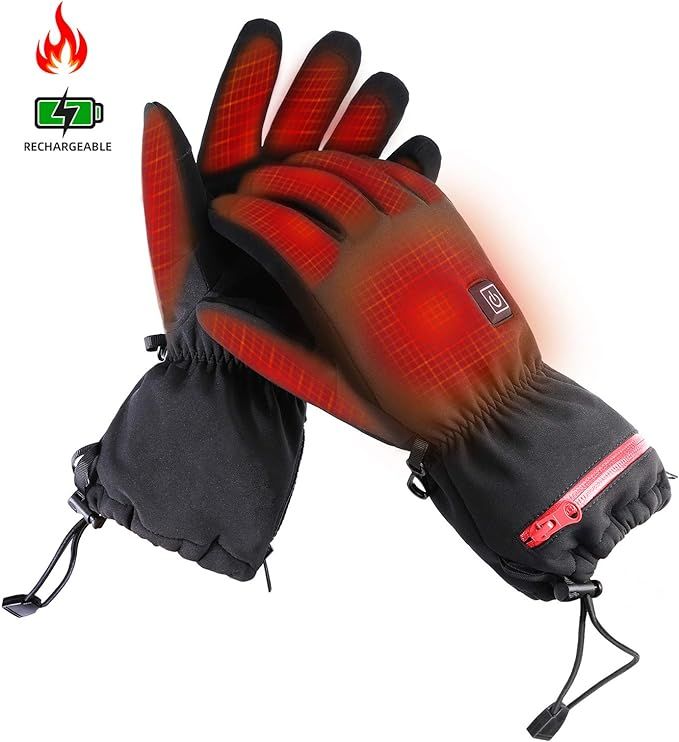 ZLTFashion Heated Windproof Gloves,7.4V Electric Rechargeable Battery Touchscreen for Men Women W... | Amazon (US)