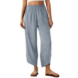 Anygrew Womens Baggy Wide Leg Pants Elastic Waisted Casual Palazzo Harem Pants Summer Beach Trous... | Walmart (US)