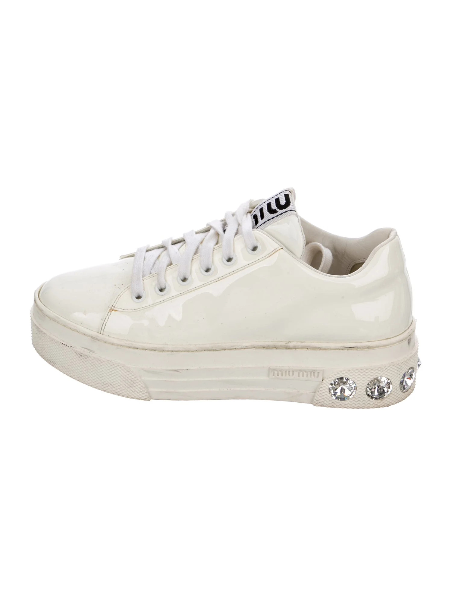 Patent Leather Crystal Embellishments Sneakers | The RealReal