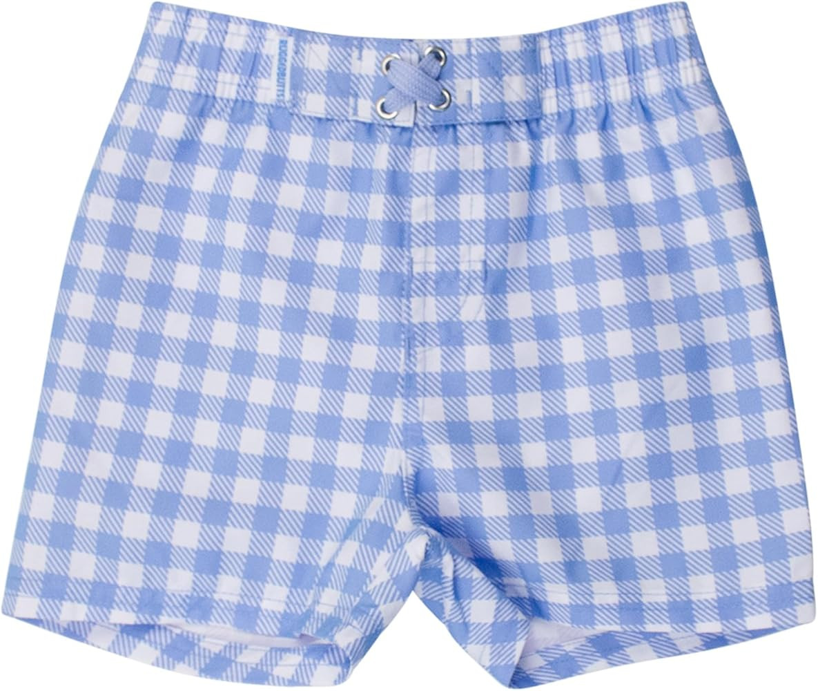 RUGGEDBUTTS Boys UPF50+ Sun Protection Gingham Swim Trunks | Amazon (US)
