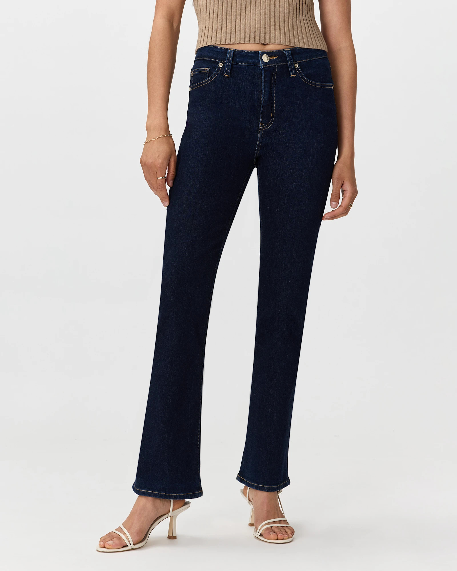 Quince | Women's Bella Stretch Kick Flare Jeans in Medium Wash, Size 31, Organic Cotton | Quince