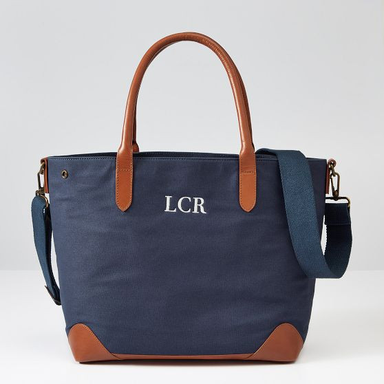 Canvas and Leather Travel Tote | Mark and Graham