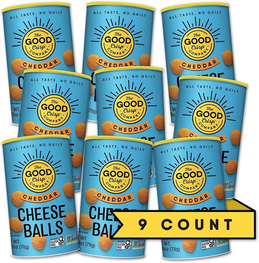 The Good Crisp Company, Cheese Balls, Cheddar, 2.75 Ounces (Pack of 9) | Amazon (US)