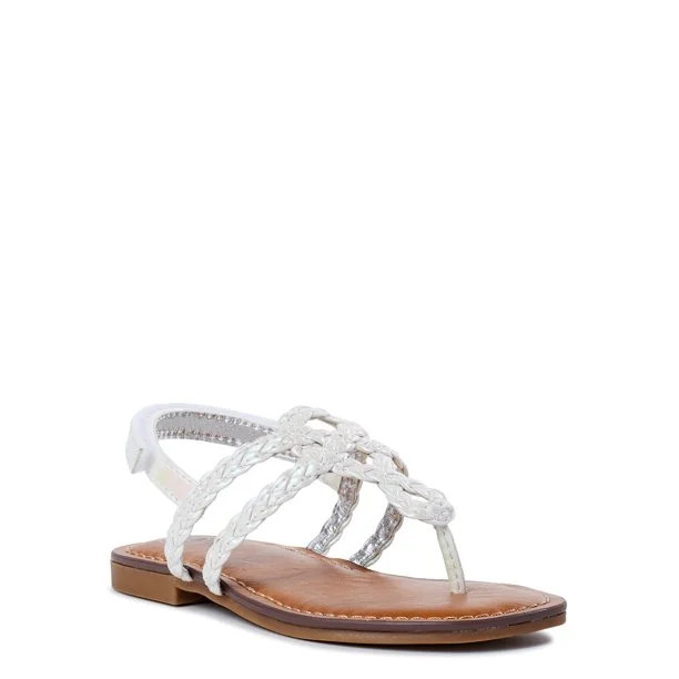 Wonder Nation Toddler Girls Braid Sandals | Walmart (US)