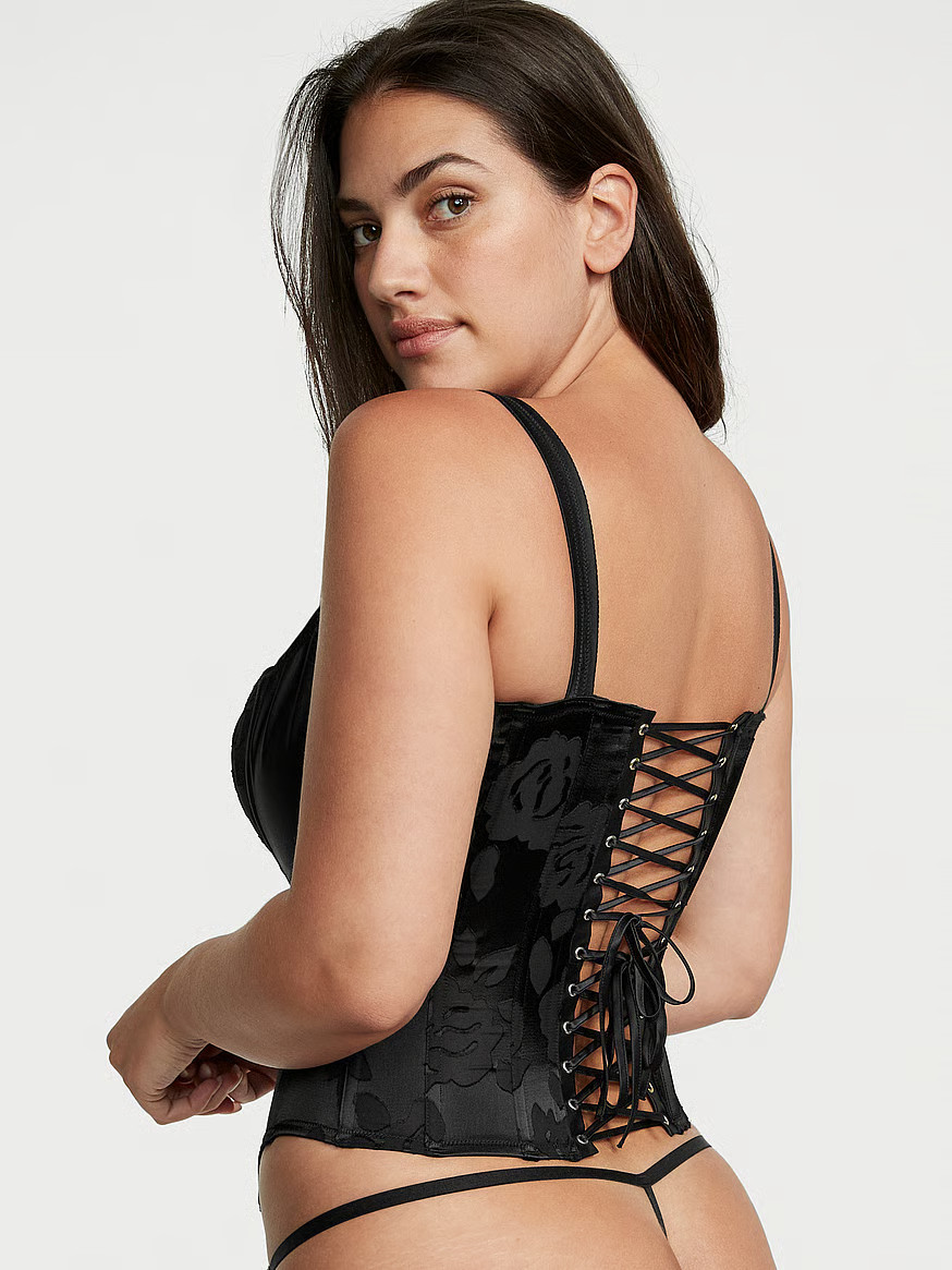 Buy VS Archives Burnout Satin Corset Set - Order Bras online 1123120200 - Victoria's Secret US | Victoria's Secret (US / CA )