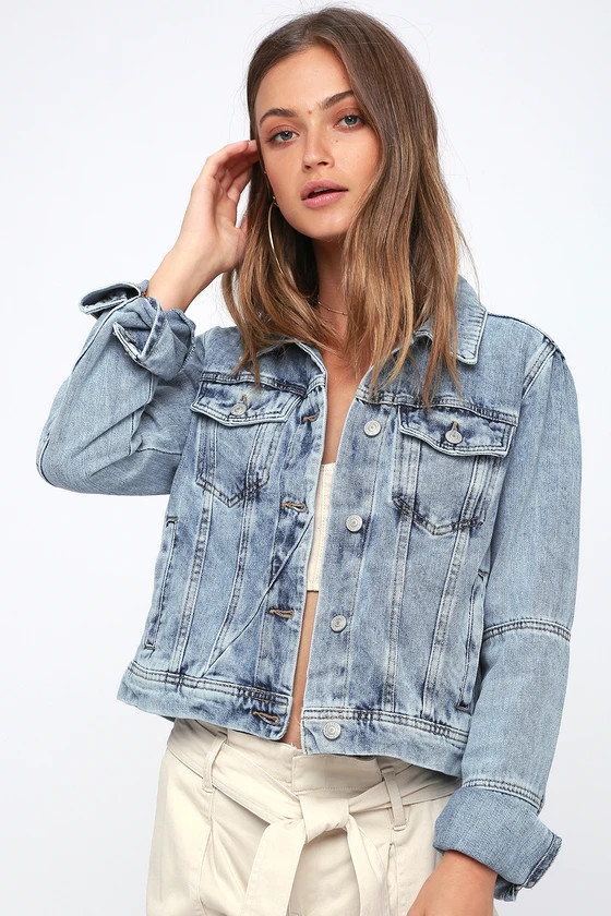 Rumors Light Wash Denim Jacket | Lulus (US)