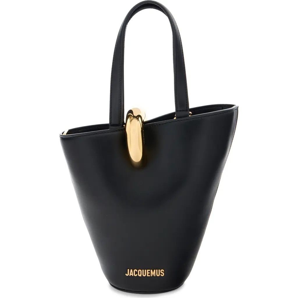 Jacquemus Le Petit Bambola Leather Bucket Bag in Black at Nordstrom | Nordstrom