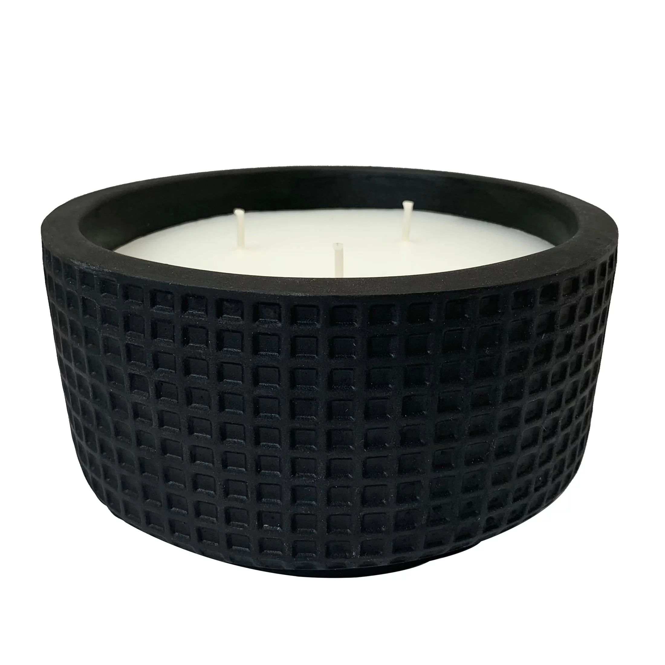 Better Homes & Gardens Outside Citronella 6" Ceramic 3-Wick Candle, Black | Walmart (US)