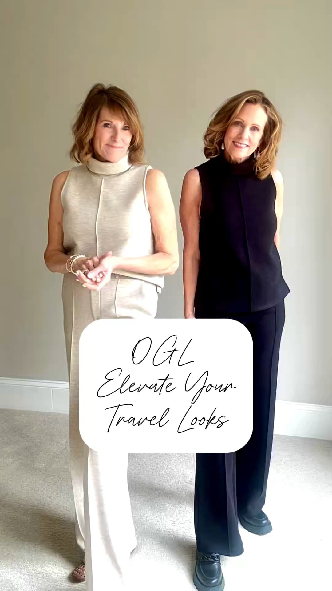 If you are looking for a comfortable travel outfit, that once you reach your destination, you’ll look pulled together- here’s an option.   Bev is wearing a Medium top and Tall Small pants.  Val is wearing a Small top and pants.
We’ve linked our favorites. You’ll find other pieces to mix and match.  
Thoughts?!


#LTKTravel #LTKootd