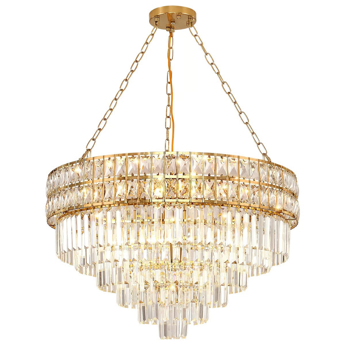 Imma Crystal Empire Chandelier with Crystal Accents | Wayfair North America