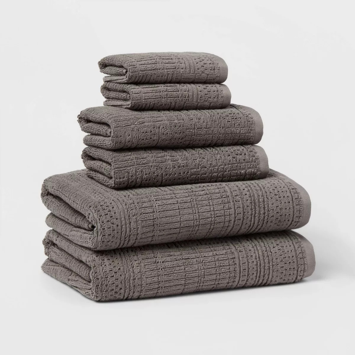 6pc Modern Bath Towels and Washcloths Set - Threshold™ | Target