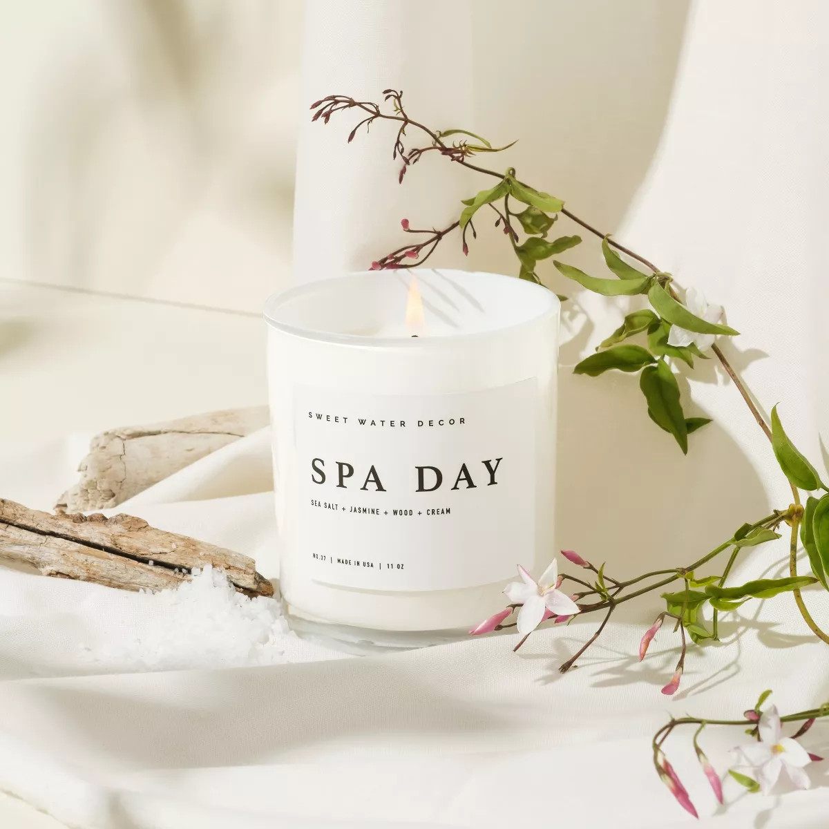 Sweet Water Decor Spa Day 11oz White Jar Soy Candle | Target