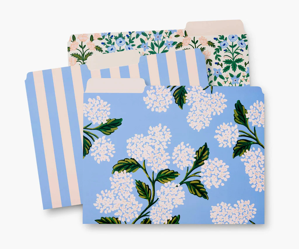 Assorted File Folders - Hydrangea | Rifle Paper Co.