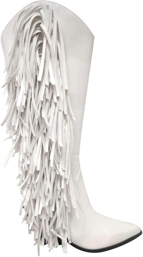 Cape Robbin Cowtown Cowboy Mid Calf Boots Women Western Cowgirl Boots with Chunky Block Heels | Amazon (US)