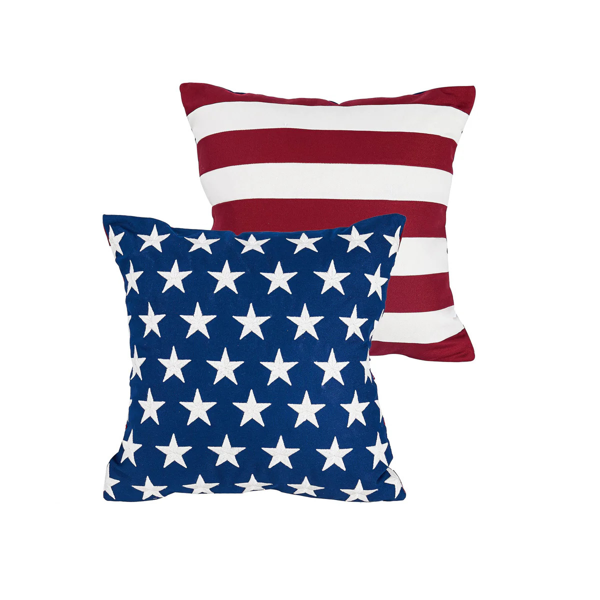Indoor/Outdoor Star-Spangled Double-Sided Flag Pillow | Plow & Hearth