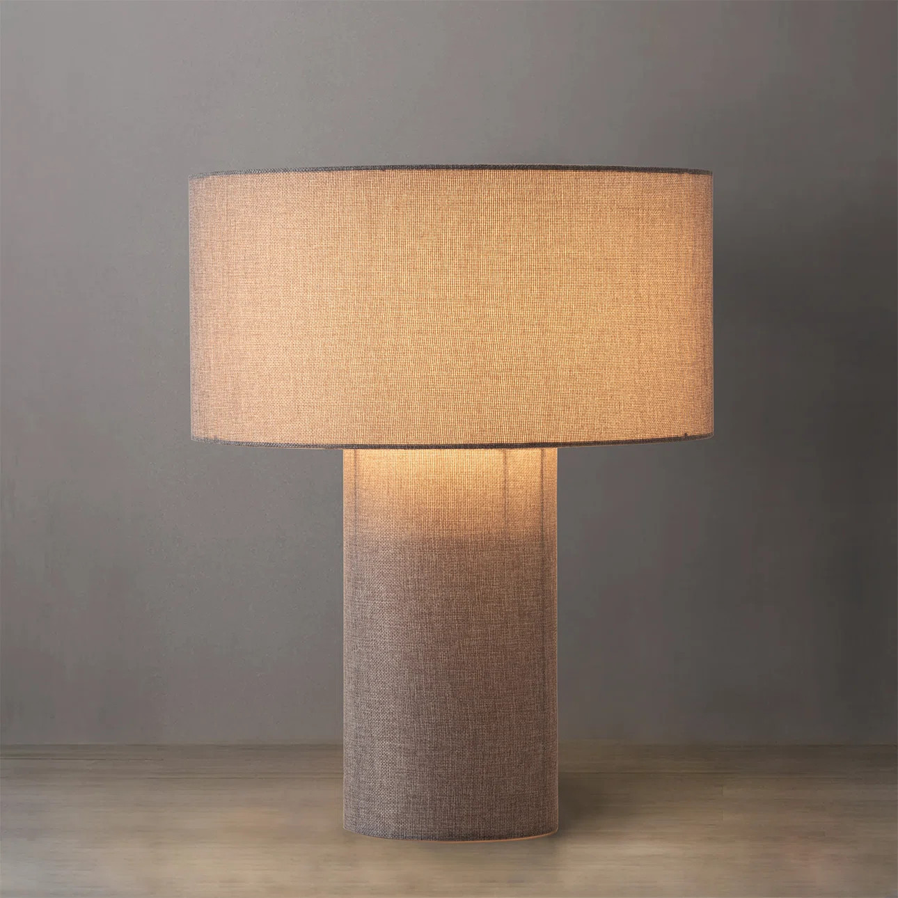 Moonlight Table Lamp - Cashmere Gray Linen Shade, Dimmer Switch | Wayfair North America