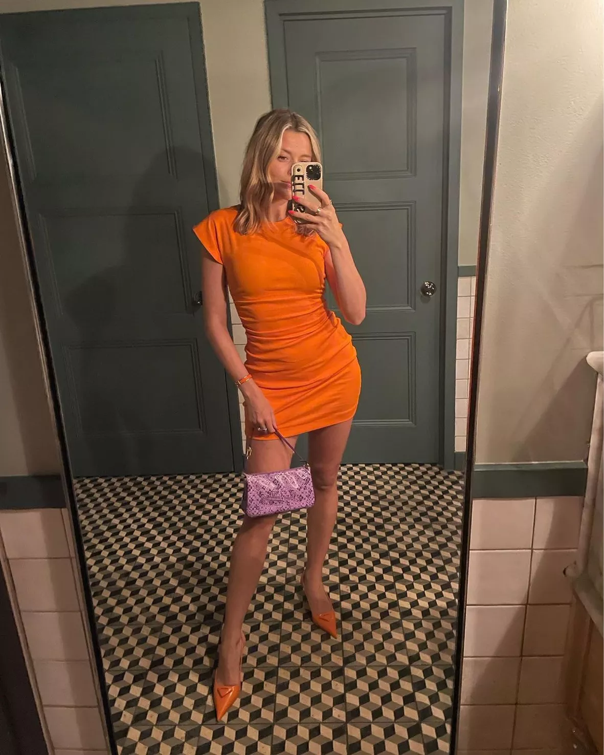 Orange Rib T Shirt Tie Waist Dress curated on LTK